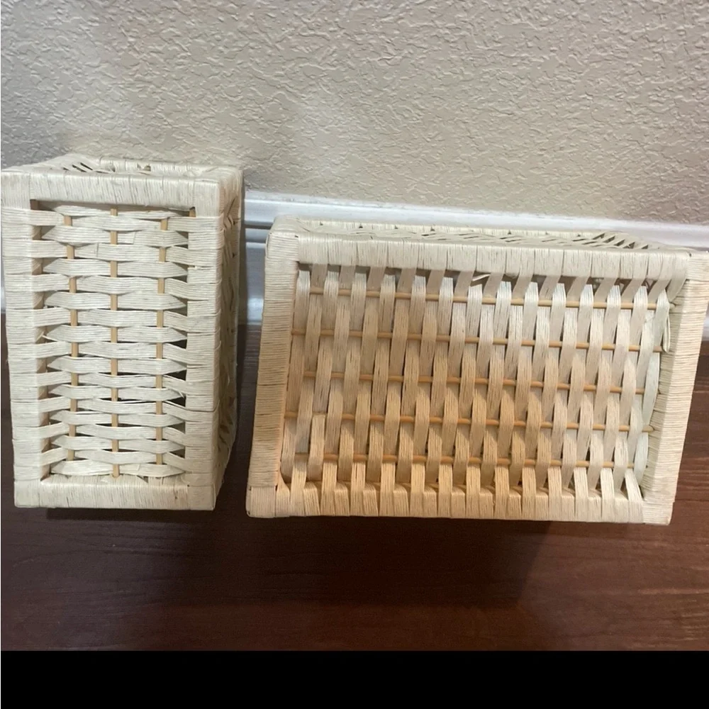 Pier One imports nesting baskets Set of 2 - cream